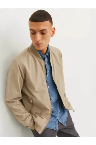 Jjerush Bomber Noos Erkek Ceket 12165203 - Bej - 3