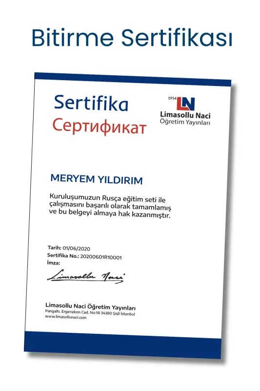 Russian Education Set - Russian Book - Torfl, Yds Exam Preparation - Easy Russian Vocabulary Learning Books - 7