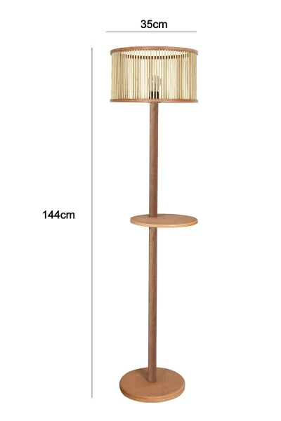 Rustic Series Yedikule Bamboo Wooden Floor Lamp - GENEL MARKALAR (1)