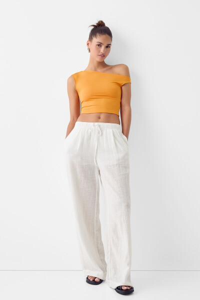 Rustic Wide Leg Pants - 2