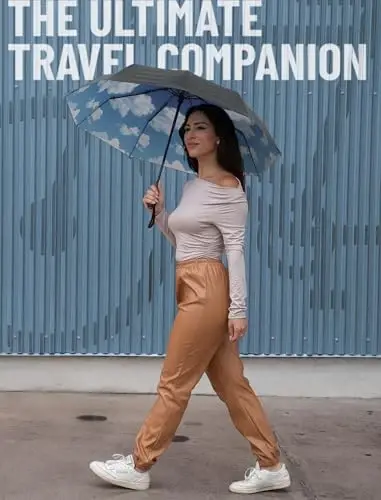 REPEL Windproof Travel Umbrella - Compact & Withstands Winds up to 85MPH , Strongest Premium Auto Folding Umbrella for Rain and Sun - Durable, Light & Portable for Women & Men , Fits Backpack & Cars - 6