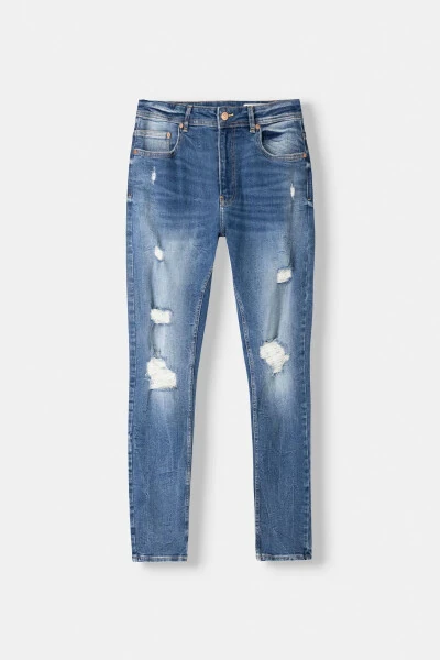 Рваные супер скинни джинсы - 3