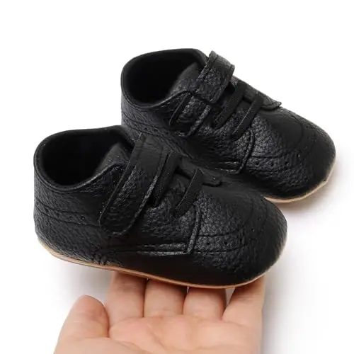 RVROVIC Baby Boys Girls Anti-Slip Sneakers Soft Ankle Boots Toddler First Walkers Newborn Crib Shoes - 4