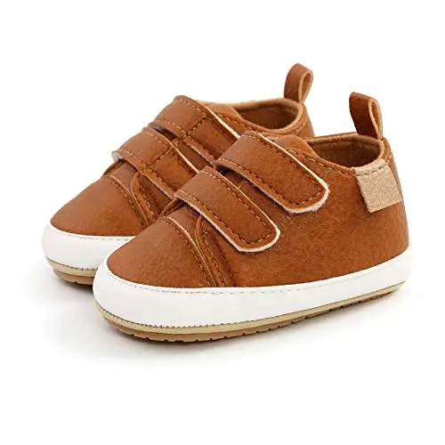 RVROVIC Baby Boys Girls Anti-Slip Sneakers Soft Ankle Boots Toddler First Walkers Newborn Crib Shoes - 4