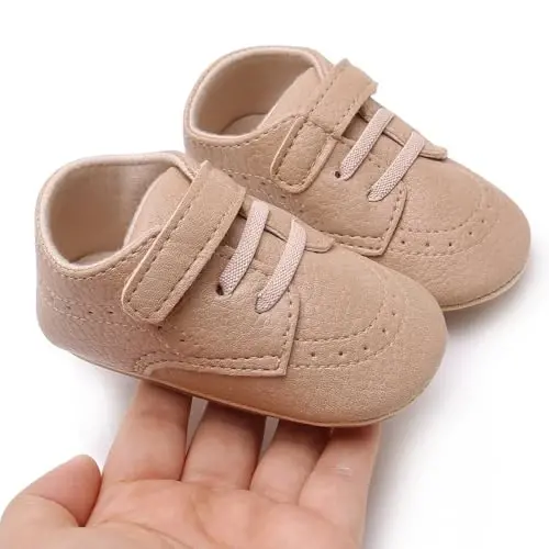 RVROVIC Baby Boys Girls Anti-Slip Sneakers Soft Ankle Boots Toddler First Walkers Newborn Crib Shoes - 4