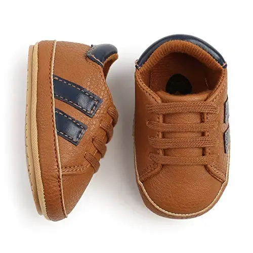 RVROVIC Baby Boys Girls Anti-Slip Sneakers Soft Ankle Boots Toddler First Walkers Newborn Crib Shoes - 3