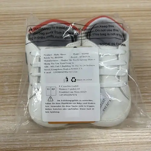 RVROVIC Baby Boys Girls Anti-Slip Sneakers Soft Ankle Boots Toddler First Walkers Newborn Crib Shoes - 6