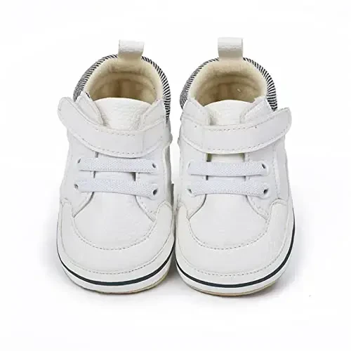 RVROVIC Baby Boys Girls Anti-Slip Sneakers Soft Ankle Boots Toddler First Walkers Newborn Crib Shoes - 5