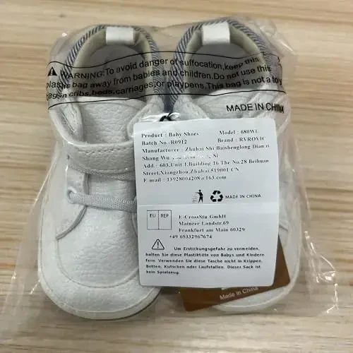 RVROVIC Baby Boys Girls Anti-Slip Sneakers Soft Ankle Boots Toddler First Walkers Newborn Crib Shoes - 7