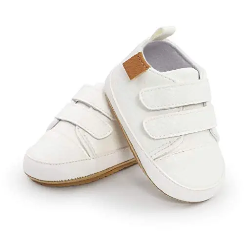 RVROVIC Baby Boys Girls Anti-Slip Sneakers Soft Ankle Boots Toddler First Walkers Newborn Crib Shoes - 3