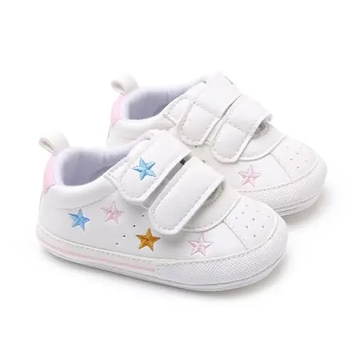 RVROVIC Baby Boys Girls Anti-Slip Sneakers Soft Ankle Boots Toddler First Walkers Newborn Crib Shoes - 5