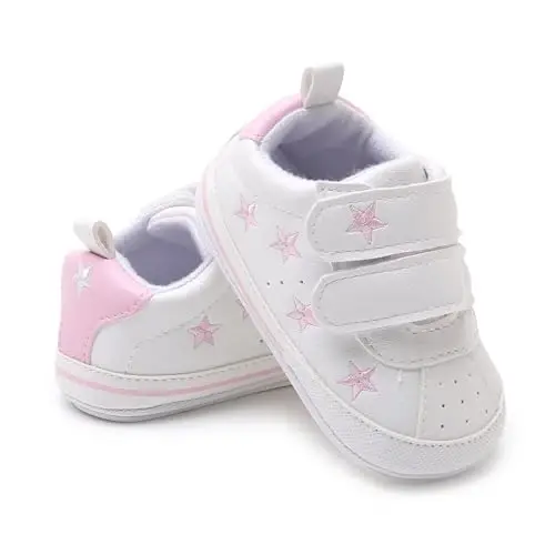 RVROVIC Baby Boys Girls Anti-Slip Sneakers Soft Ankle Boots Toddler First Walkers Newborn Crib Shoes - RVROVIC (1)