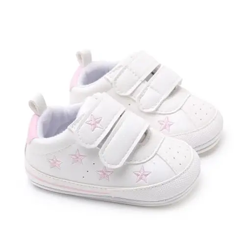 RVROVIC Baby Boys Girls Anti-Slip Sneakers Soft Ankle Boots Toddler First Walkers Newborn Crib Shoes - 4