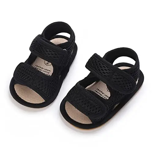 RVROVIC Baby Boys Girls Sandallari Premium Chaqaloq Yozgi Tashqi Poyabzallari PU Yengil Yumshoq Sirpanishga Qarshi Taglikli Go'daklar uchun Prewalker - 6
