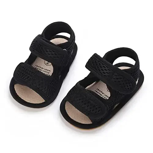 RVROVIC Baby Boys Girls Sandals Premium Infant Summer Outdoor Shoes PU Lightweight Soft Anti-Slip Sole Toddler Prewalker - 6