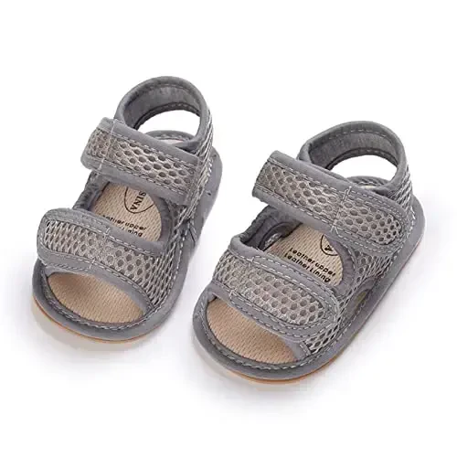 RVROVIC Baby Boys Girls Sandals Premium Infant Summer Outdoor Shoes PU Lightweight Soft Anti-Slip Sole Toddler Prewalker - 5