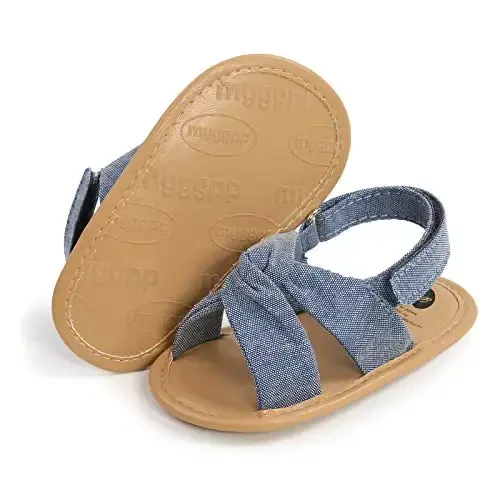 RVROVIC Baby Boys Girls Sandals Premium Infant Summer Outdoor Shoes PU Lightweight Soft Anti-Slip Sole Toddler Prewalker - RVROVIC (1)