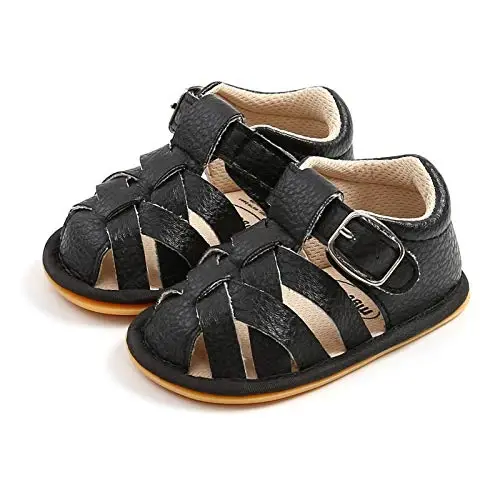 RVROVIC Baby Boys Girls Sandals Premium Infant Summer Outdoor Shoes PU Lightweight Soft Anti-Slip Sole Toddler Prewalker - 6