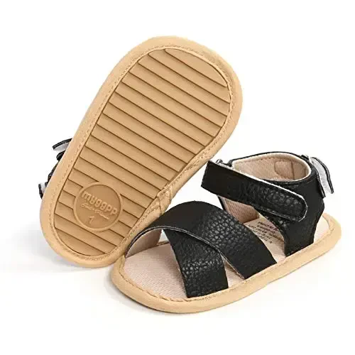 RVROVIC Baby Boys Girls Sandals Premium Infant Summer Outdoor Shoes PU Lightweight Soft Anti-Slip Sole Toddler Prewalker 