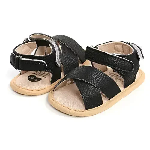 RVROVIC Baby Boys Girls Sandals Premium Infant Summer Outdoor Shoes PU Lightweight Soft Anti-Slip Sole Toddler Prewalker - RVROVIC (1)