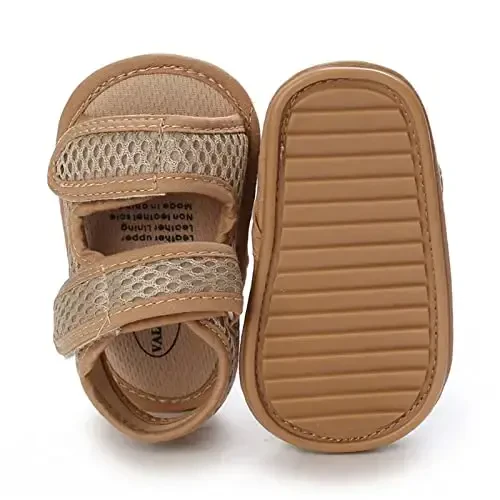 RVROVIC Baby Boys Girls Sandals Premium Infant Summer Outdoor Shoes PU Lightweight Soft Anti-Slip Sole Toddler Prewalker - RVROVIC