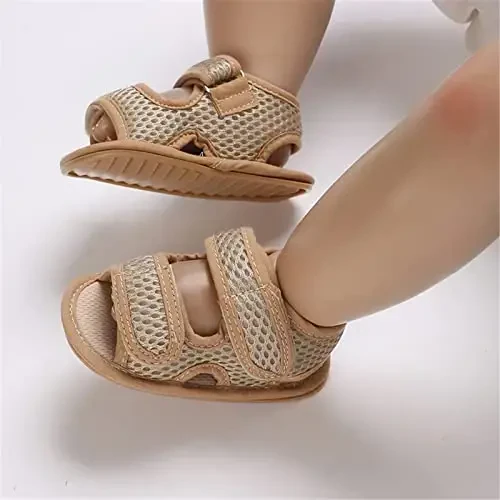 RVROVIC Baby Boys Girls Sandals Premium Infant Summer Outdoor Shoes PU Lightweight Soft Anti-Slip Sole Toddler Prewalker - 6