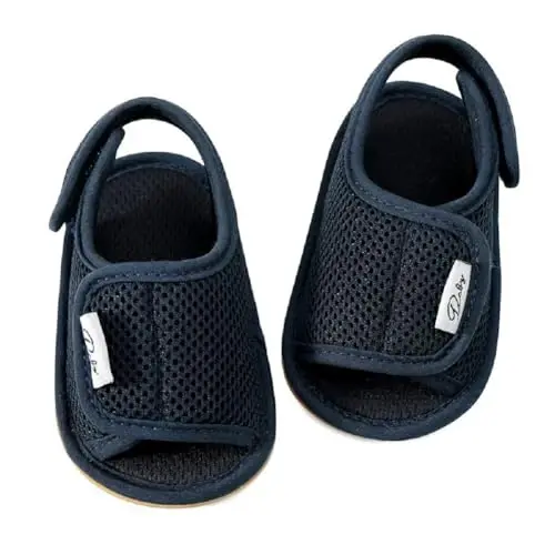 RVROVIC Baby Boys Girls Sandals Premium Infant Summer Outdoor Shoes PU Lightweight Soft Anti-Slip Sole Toddler Prewalker - 4