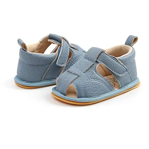 RVROVIC Baby Boys Girls Sandals Premium Infant Summer Outdoor Shoes PU Lightweight Soft Anti-Slip Sole Toddler Prewalker - 6