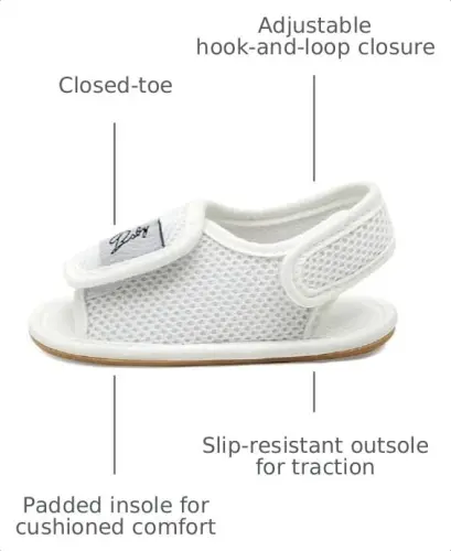 RVROVIC Baby Boys Girls Sandals Premium Infant Summer Outdoor Shoes PU Lightweight Soft Anti-Slip Sole Toddler Prewalker - 3