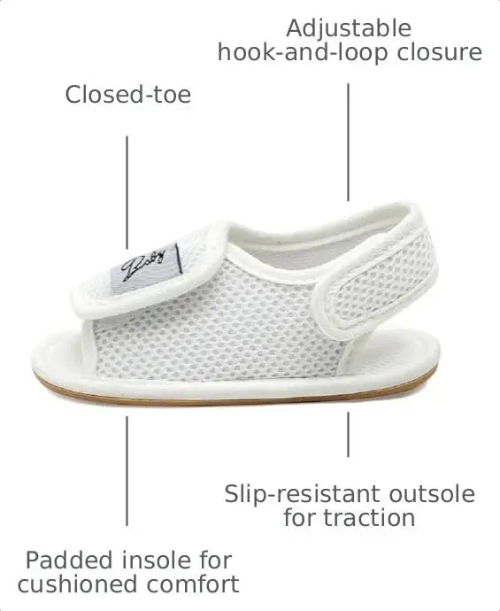 RVROVIC Baby Boys Girls Sandals Premium Infant Summer Outdoor Shoes PU Lightweight Soft Anti-Slip Sole Toddler Prewalker - 3