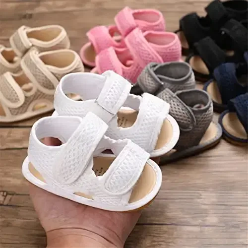 RVROVIC Baby Boys Girls Sandals Premium Soft Anti-Slip Rubber Sole Infant Summer Outdoor Shoes Toddler First Walkers - 3