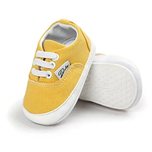 RVROVIC Baby Boys Girls Shoes Canvas Toddler Sneakers Anti-Slip Infant First Walkers 0-18 Months - 1