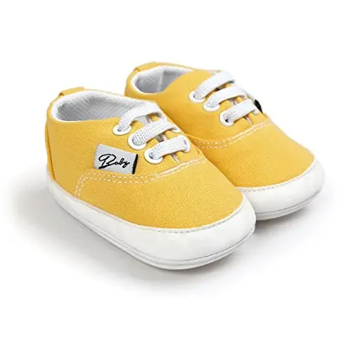 RVROVIC Baby Boys Girls Shoes Canvas Toddler Sneakers Anti-Slip Infant First Walkers 0-18 Months - 3