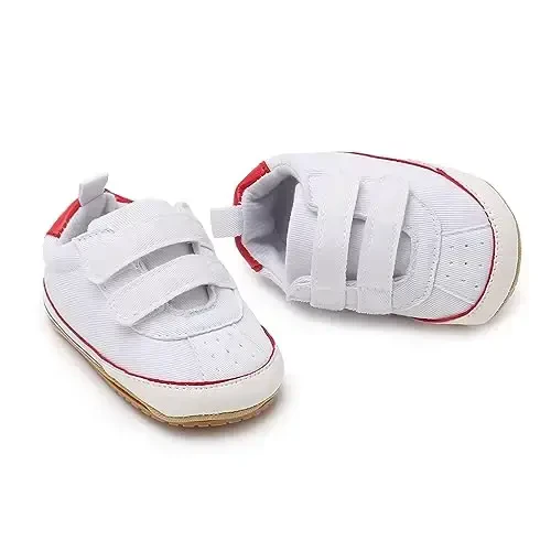 RVROVIC Baby Boys Girls Shoes Canvas Toddler Poyafzallari Anti-Slip Infant Birinchi Walkers 0-18 Oy - 3