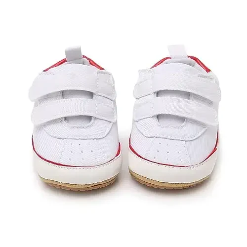 RVROVIC Baby Boys Girls Shoes Canvas Toddler Poyafzallari Anti-Slip Infant Birinchi Walkers 0-18 Oy - 4