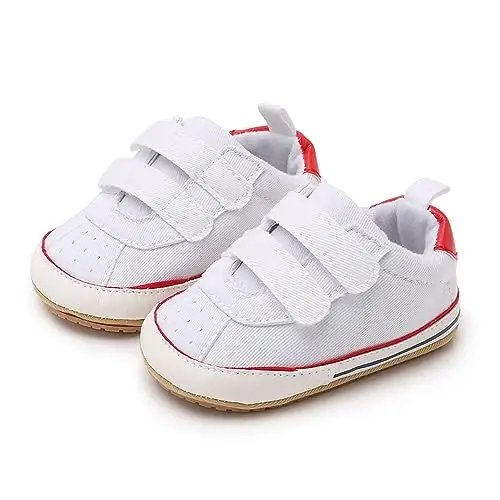 RVROVIC Baby Boys Girls Shoes Canvas Toddler Poyafzallari Anti-Slip Infant Birinchi Walkers 0-18 Oy - 5