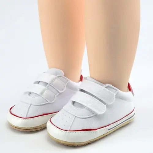 RVROVIC Baby Boys Girls Shoes Canvas Toddler Poyafzallari Anti-Slip Infant Birinchi Walkers 0-18 Oy - 6