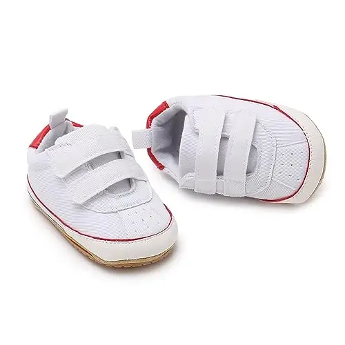 RVROVIC Baby Boys Girls Shoes Canvas Toddler Sneakers Anti-Slip Infant First Walkers 0-18 Months - 3