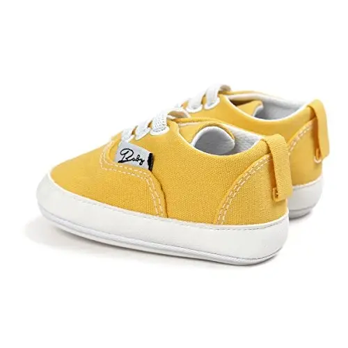 RVROVIC Baby Boys Girls Shoes Canvas Toddler Sneakers Anti-Slip Infant First Walkers 0-18 Months - 4