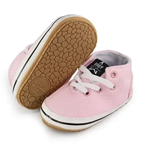 RVROVIC Baby Boys Girls Shoes Canvas Toddler Sneakers Anti-Slip Infant First Walkers 0-18 Months - 1