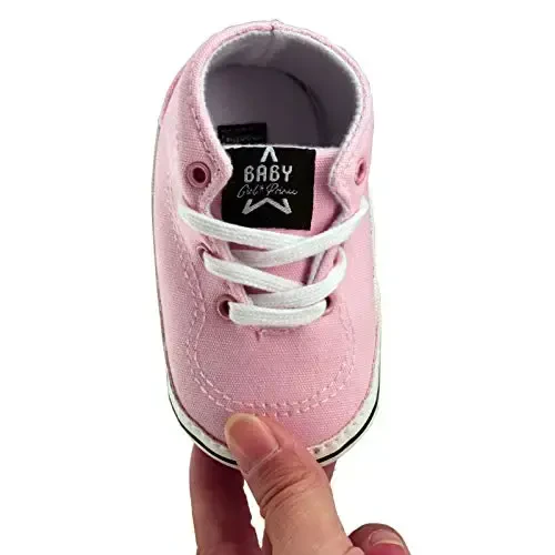 RVROVIC Baby Boys Girls Shoes Canvas Toddler Sneakers Anti-Slip Infant First Walkers 0-18 Months - 4