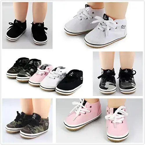 RVROVIC Baby Boys Girls Shoes Canvas Toddler Sneakers Anti-Slip Infant First Walkers 0-18 Months - 6