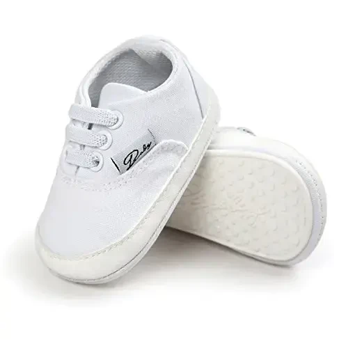 RVROVIC Baby Boys Girls Shoes Canvas Toddler Sneakers Anti-Slip Infant First Walkers 0-18 Months - 1