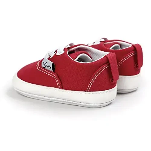 RVROVIC Baby Boys Girls Shoes Canvas Toddler Sneakers Anti-Slip Infant First Walkers 0-18 Months - 4