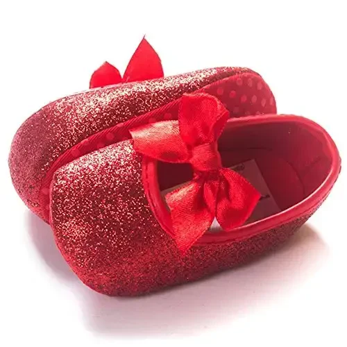RVROVIC Baby Girl Moccasins Princess Sparkly Mary Jane Dresses Shoes Premium Lightweight Soft Sole Crib Shoes Toddler Shoes - 5