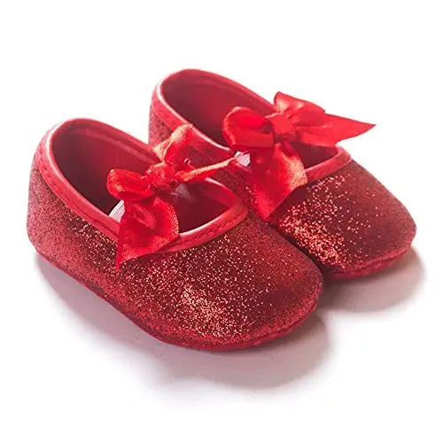 RVROVIC Baby Girl Moccasins Princess Sparkly Mary Jane Dresses Shoes Premium Lightweight Soft Sole Crib Shoes Toddler Shoes - 1