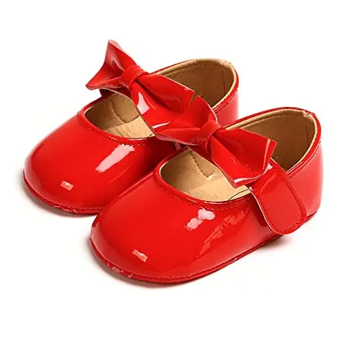 RVROVIC Baby Girl Moccasins Princess Sparkly Mary Jane Dresses Shoes Premium Lightweight Soft Sole Crib Shoes Toddler Shoes - 4