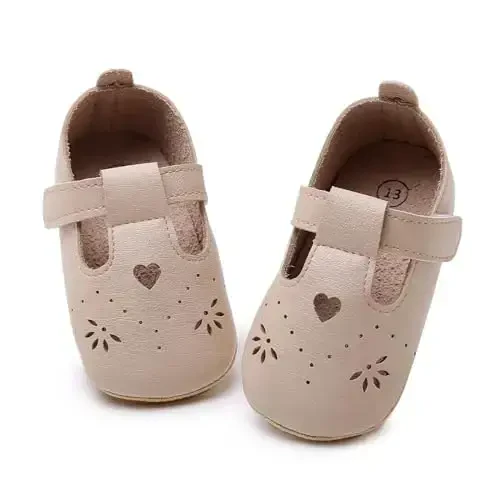 RVROVIC Baby Girl Moccasins Princess Sparkly Mary Jane Dresses Shoes Premium Lightweight Soft Sole Crib Shoes Toddler Shoes - 2