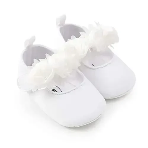 RVROVIC Baby Girl Moccasins Princess Sparkly Mary Jane Dresses Shoes Premium Lightweight Soft Sole Crib Shoes Toddler Shoes - 1
