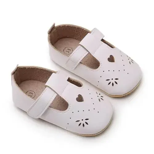 RVROVIC Baby Girl Moccasins Princess Sparkly Mary Jane Dresses Shoes Premium Lightweight Soft Sole Crib Shoes Toddler Shoes - 3